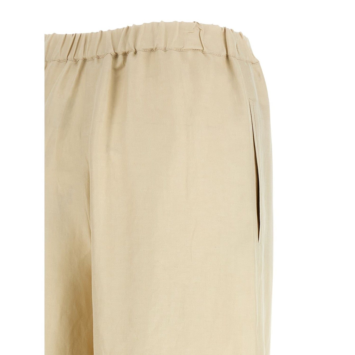 Max Mara Beige Linen Casual Pants