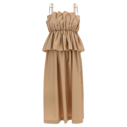 Twinset Beige Cotton Long Dress