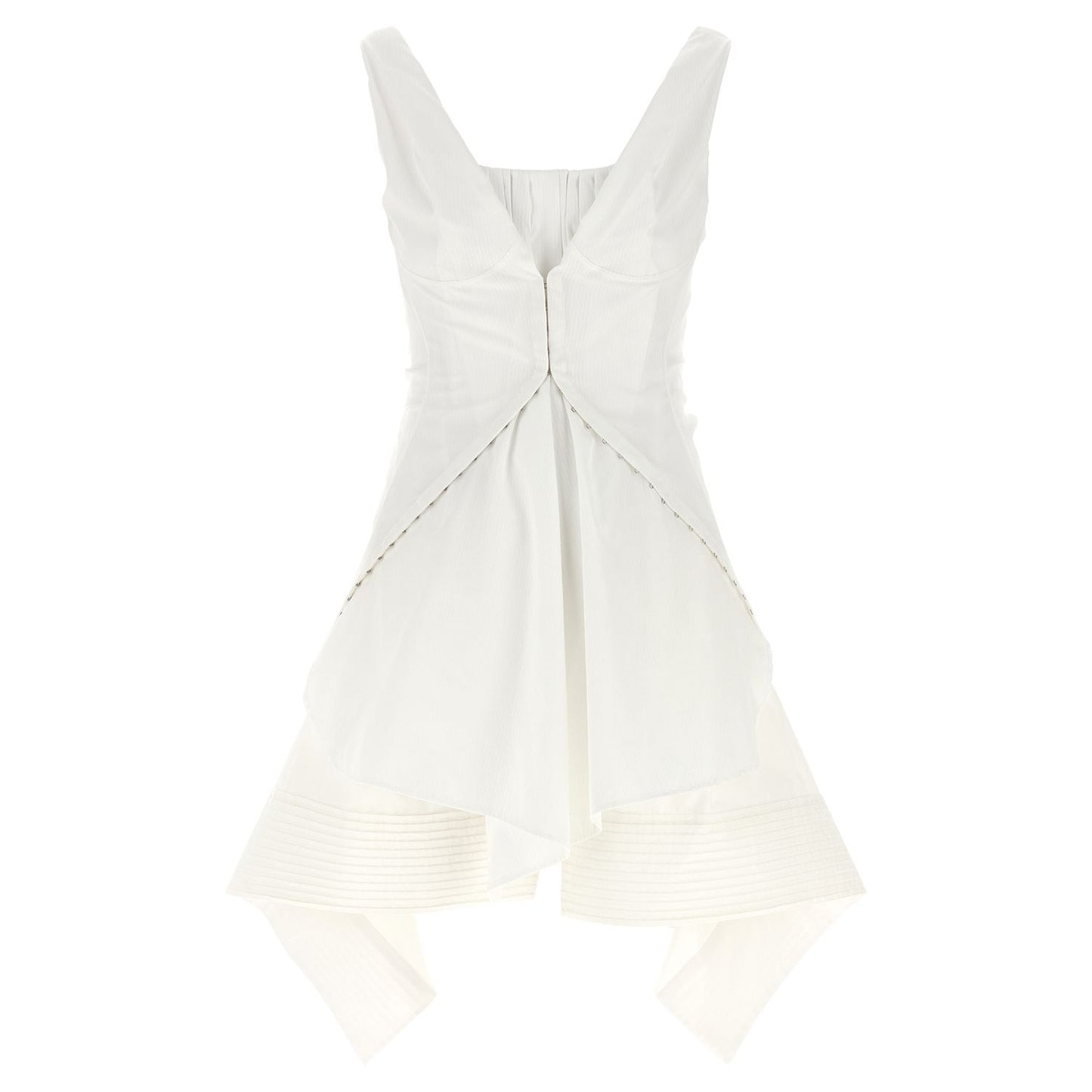 Alexander McQueen White Cotton Short Dress