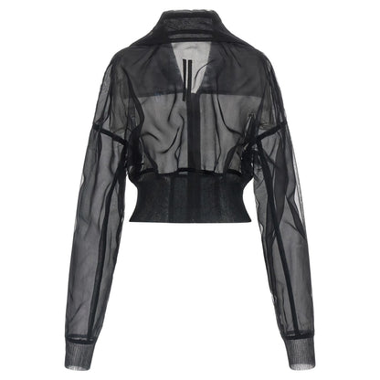 Rick Owens Black Nylon Bomber