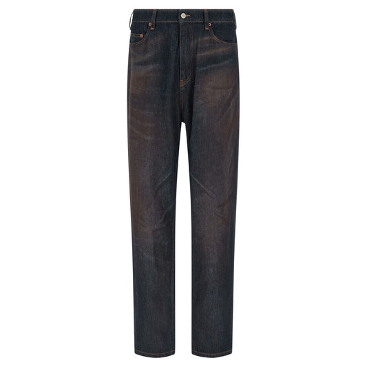 MM6 Maison Margiela Blue Cotton Straight-Leg Jeans