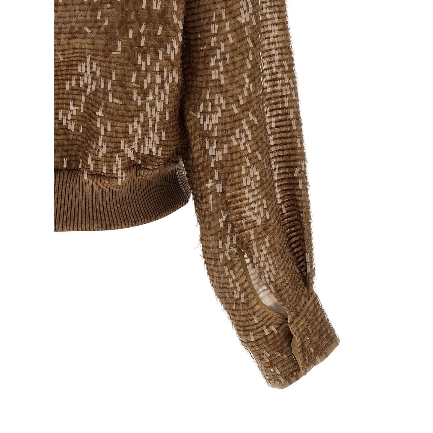 Brunello Cucinelli Brown Silk Cardigan