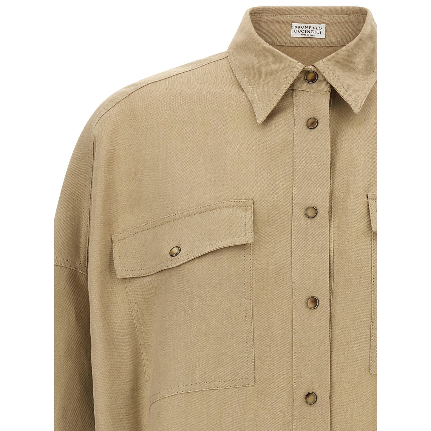 Brunello Cucinelli Beige Viscose Blouse