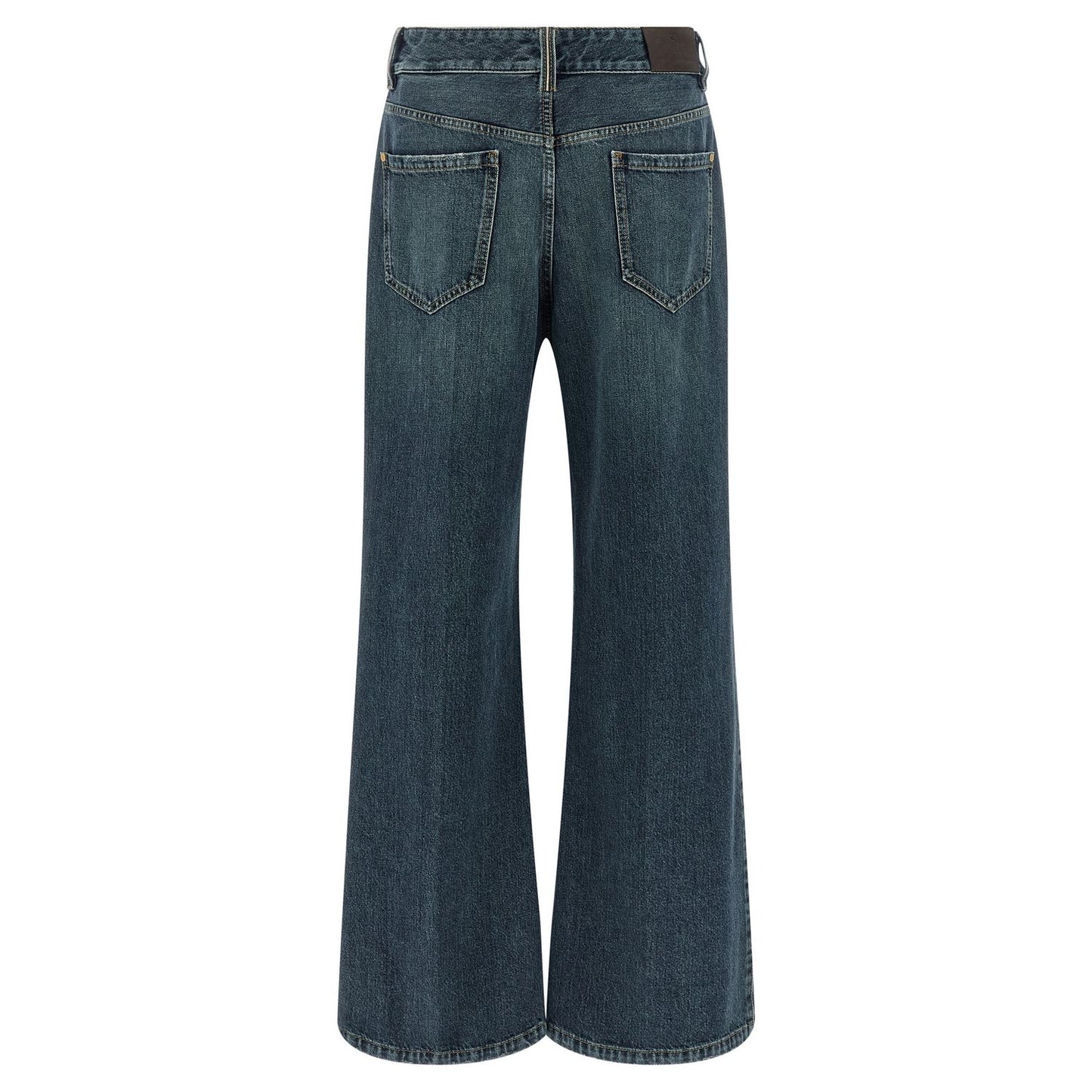 Brunello Cucinelli Blue Cotton Flared Jeans