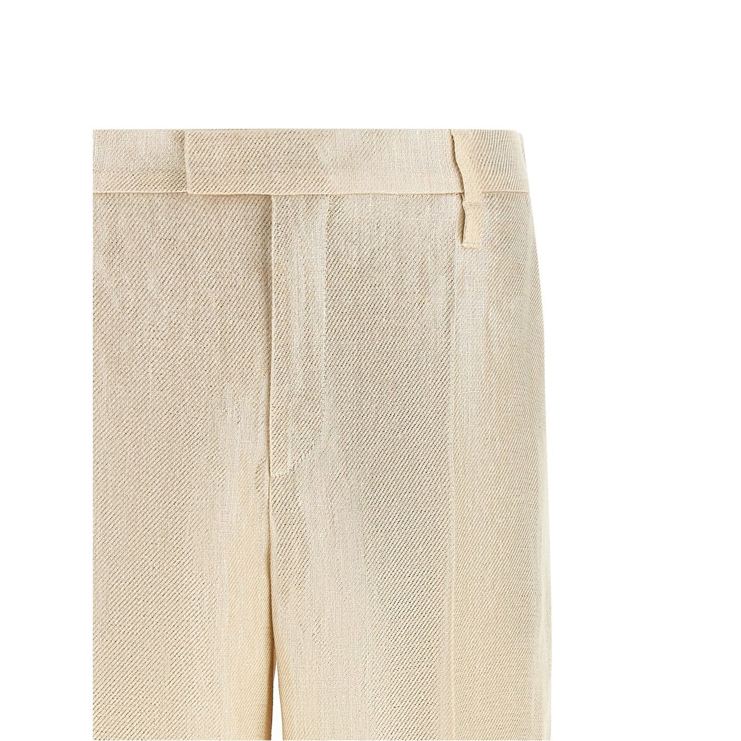 Brunello Cucinelli Gold Linen Casual Pants