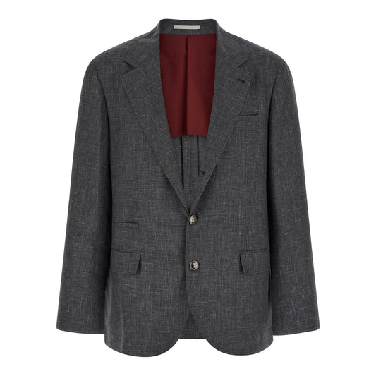 Brunello Cucinelli Gray Wool Blazer