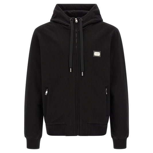 Dolce & Gabbana Black Cotton Sweatshirt
