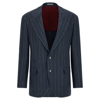 Brunello Cucinelli Blue Hemp Blazer