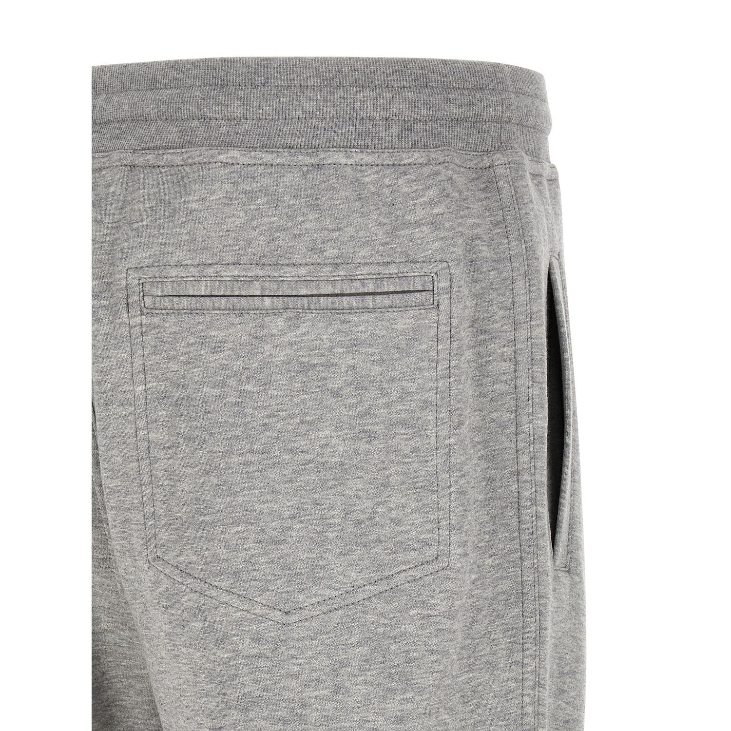 Brunello Cucinelli Gray Cotton Athletic Pants