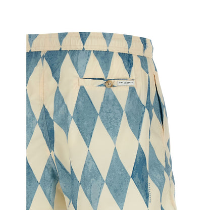 Ballantyne Blue Polyester Swim Shorts