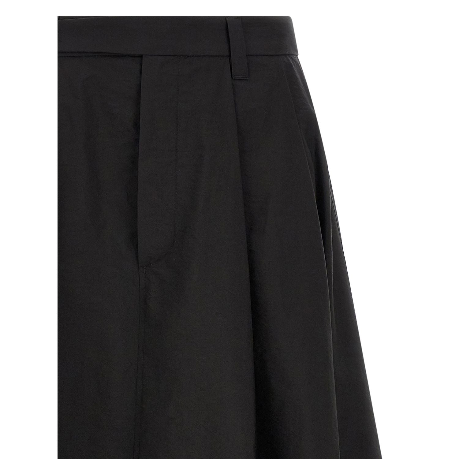 Brunello Cucinelli Black Cotton Midi Skirt