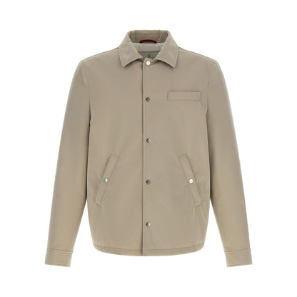 Brunello Cucinelli Gray Polyester Full-Length Jacket
