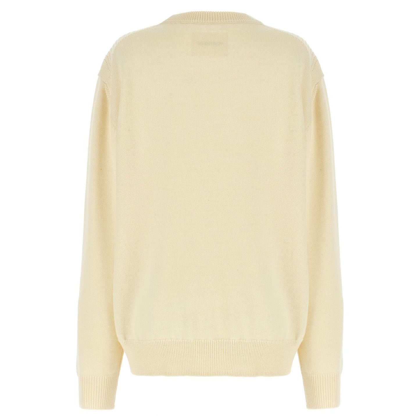 Jil Sander White Wool Cardigan