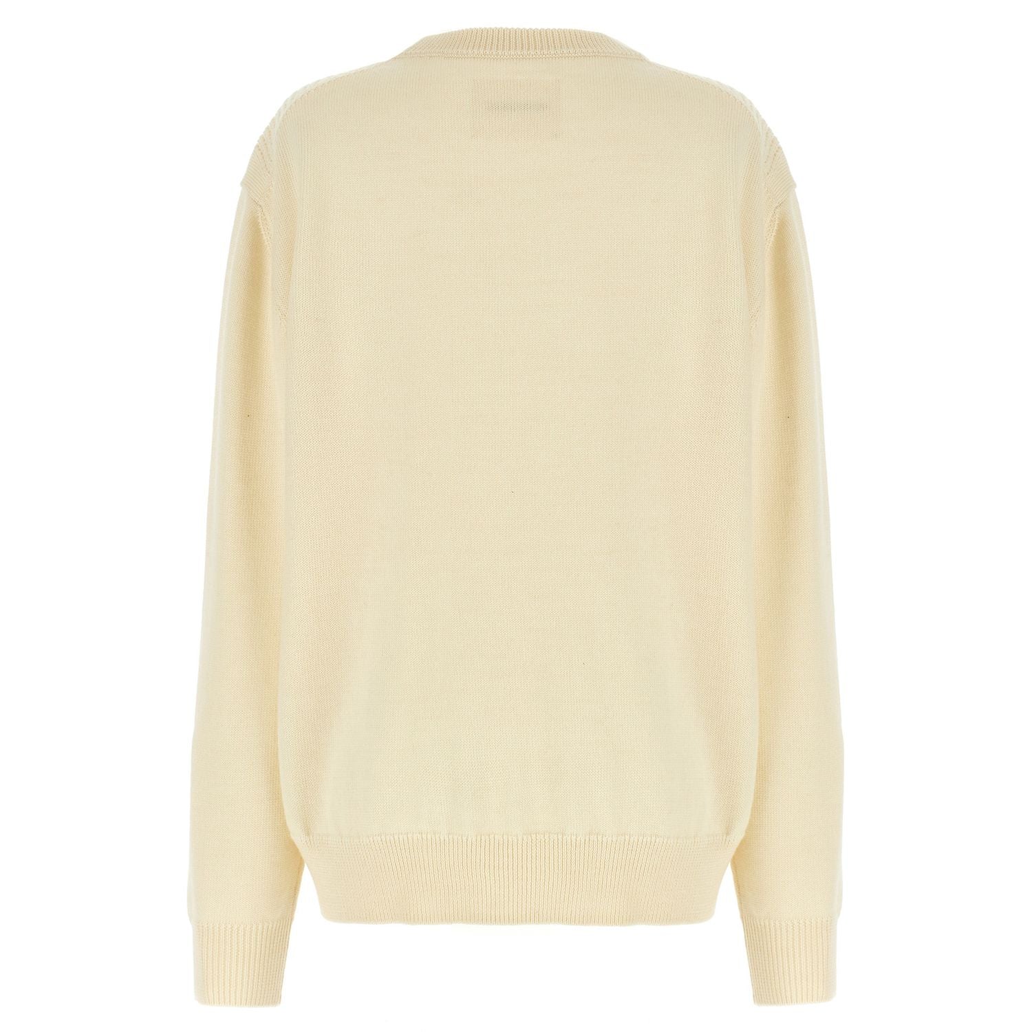 Jil Sander White Wool Cardigan