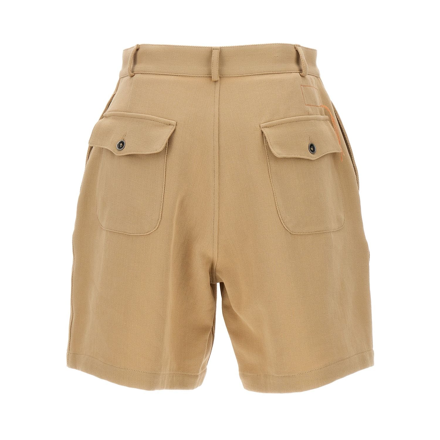 Fortela Beige Cotton Bermuda Shorts
