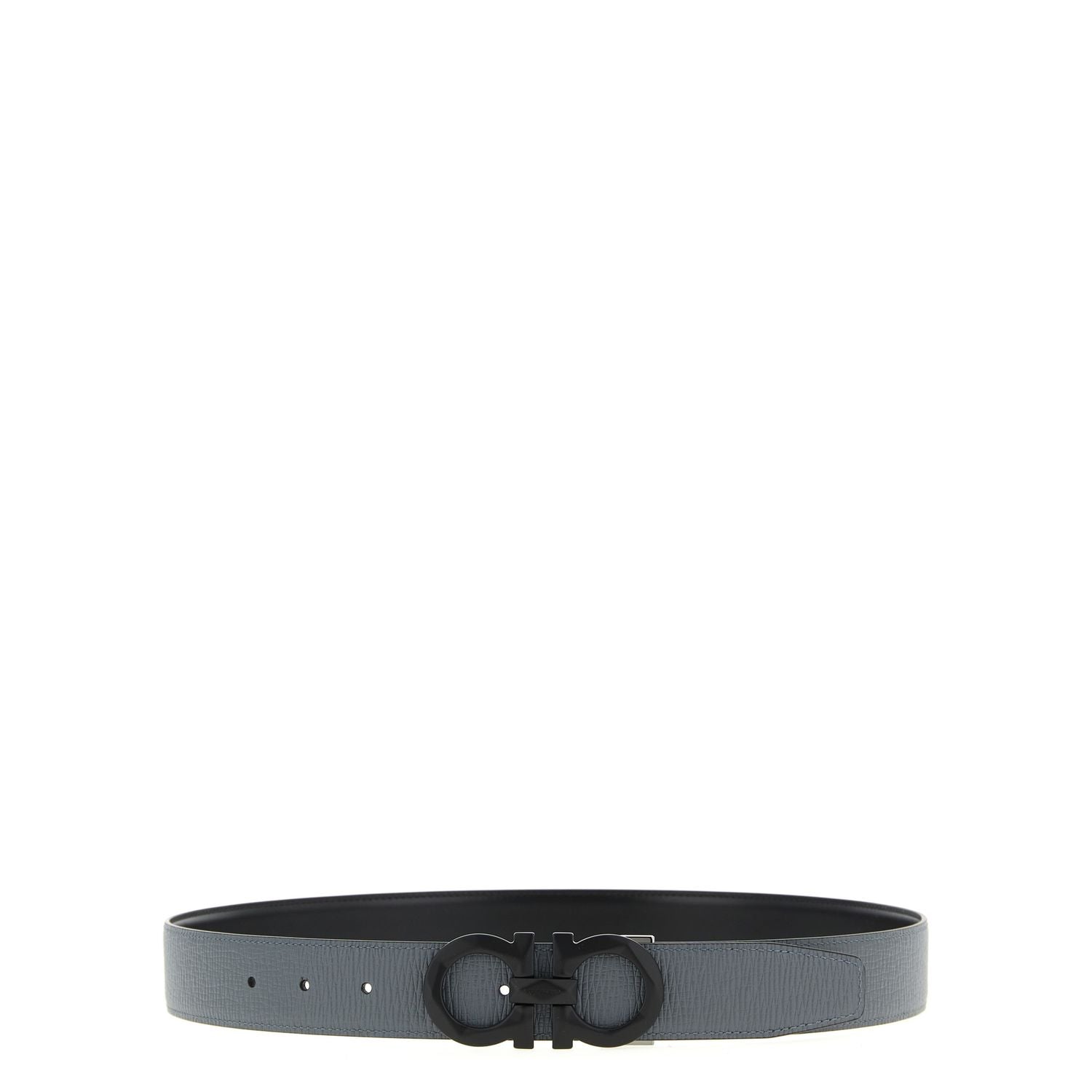 Ferragamo Gray Calfskin Regular Belt
