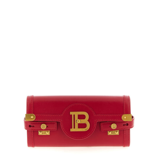 Balmain Fuchsia Calfskin Clutch Bag