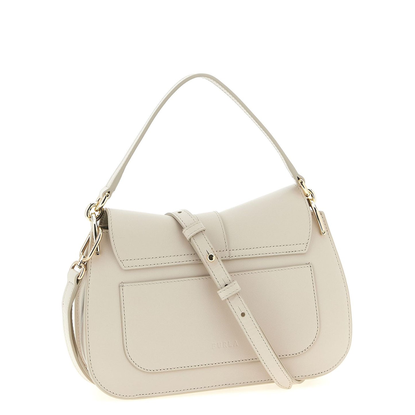 Furla Beige Calfskin Shoulder Bag