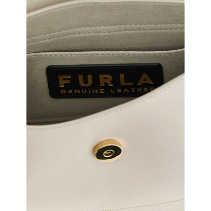 Furla Beige Calfskin Shoulder Bag