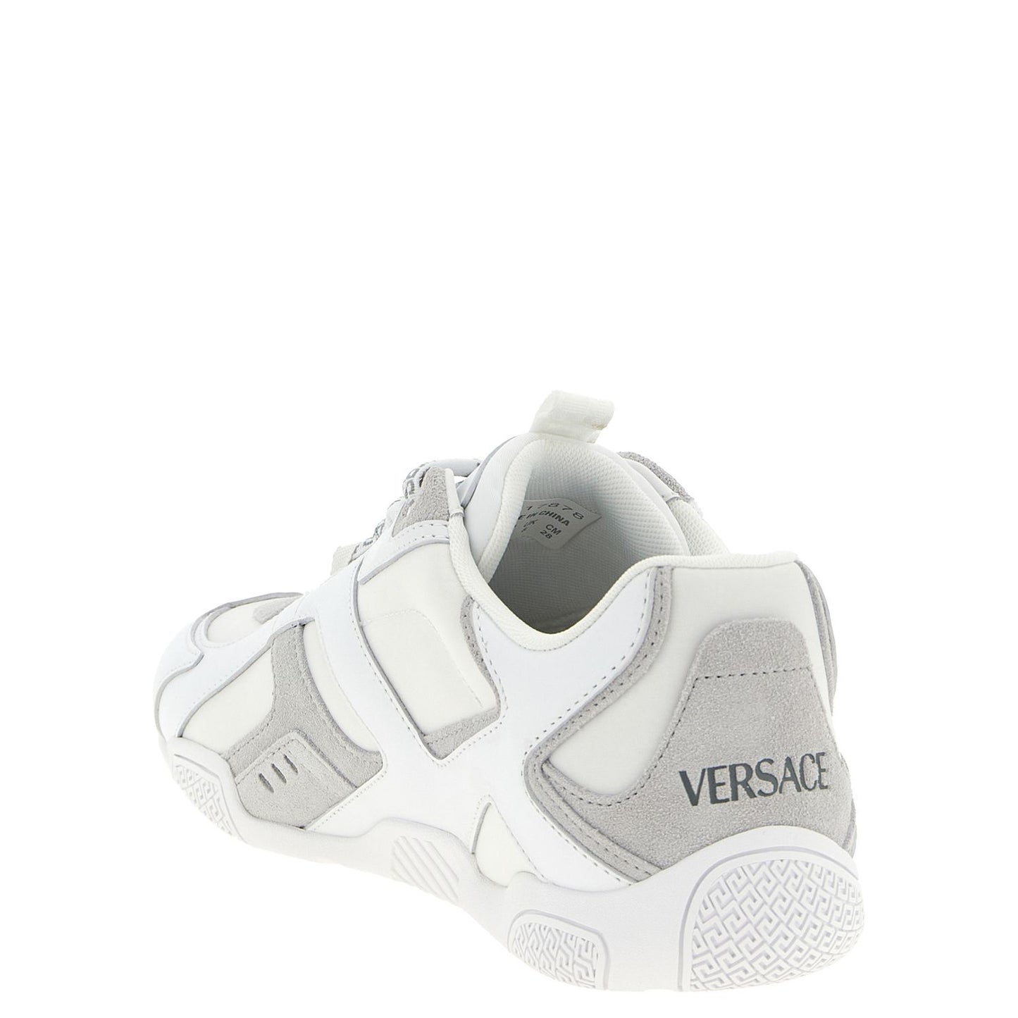 Versace White Calfskin Athletic Sneakers