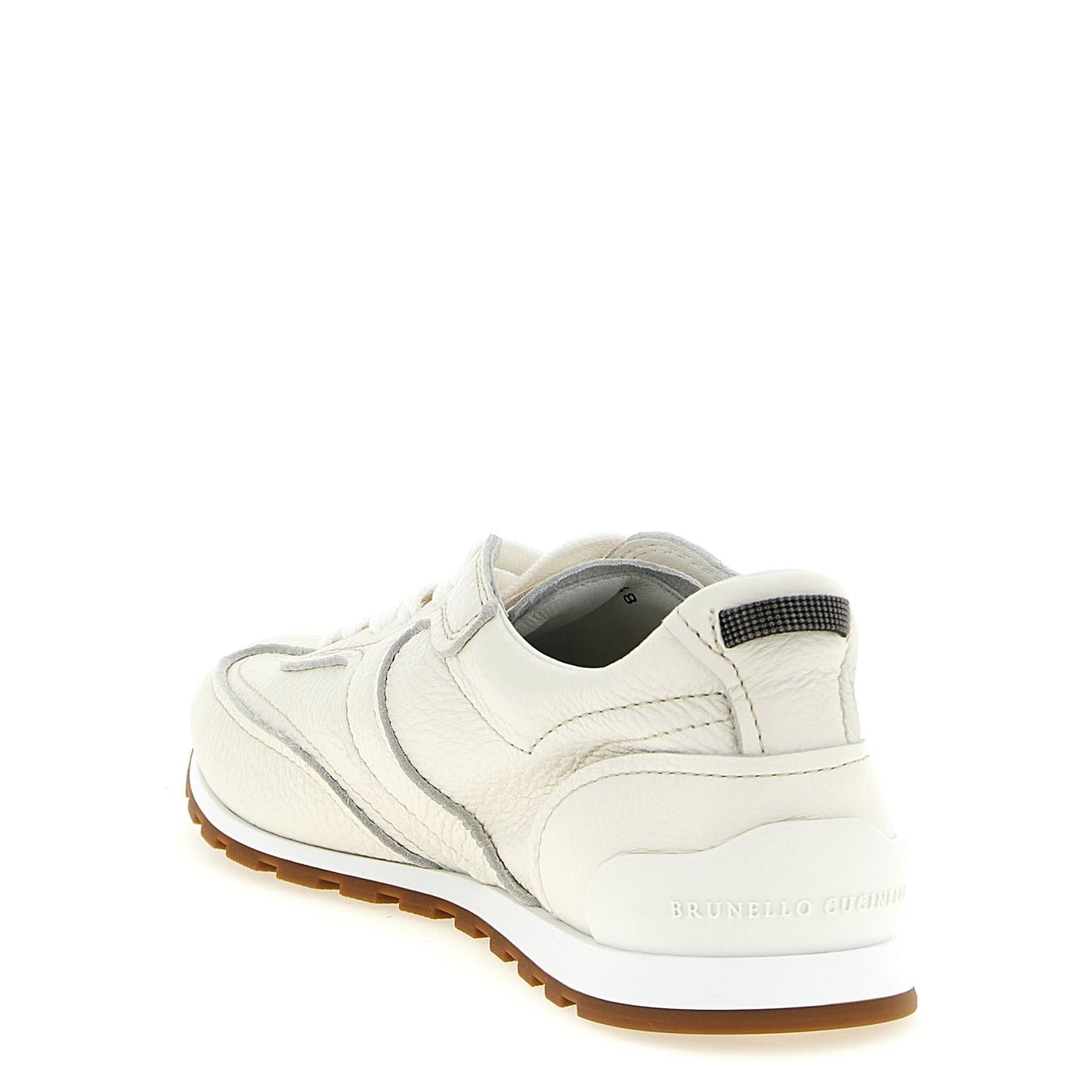 Brunello Cucinelli White Goatskin Athletic Sneakers