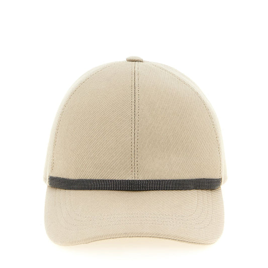 Brunello Cucinelli Beige Cotton Cap (Baseball Hat)