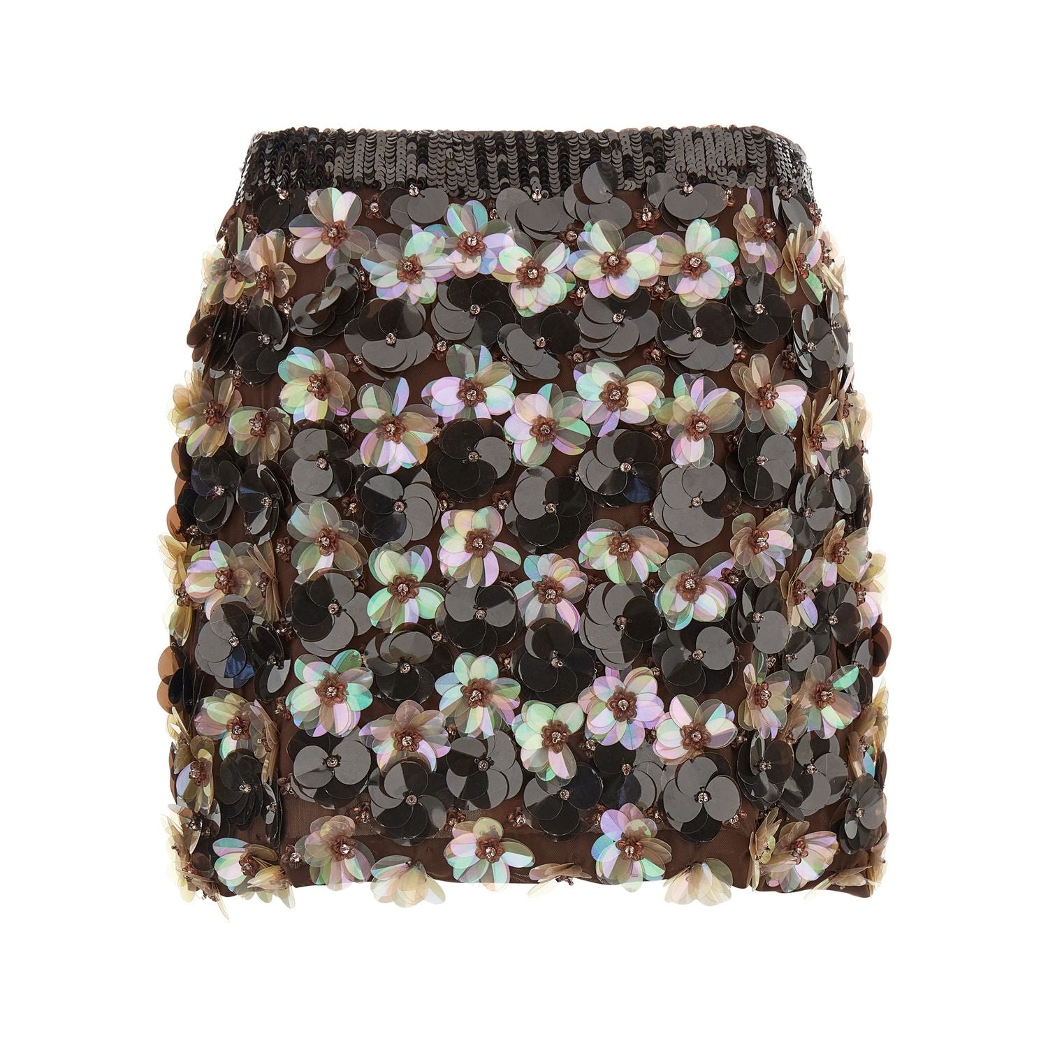 P.A.R.O.S.H. Brown Polyamide Long Skirt