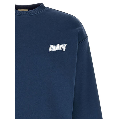 Autry Blue Cotton Sweatshirt