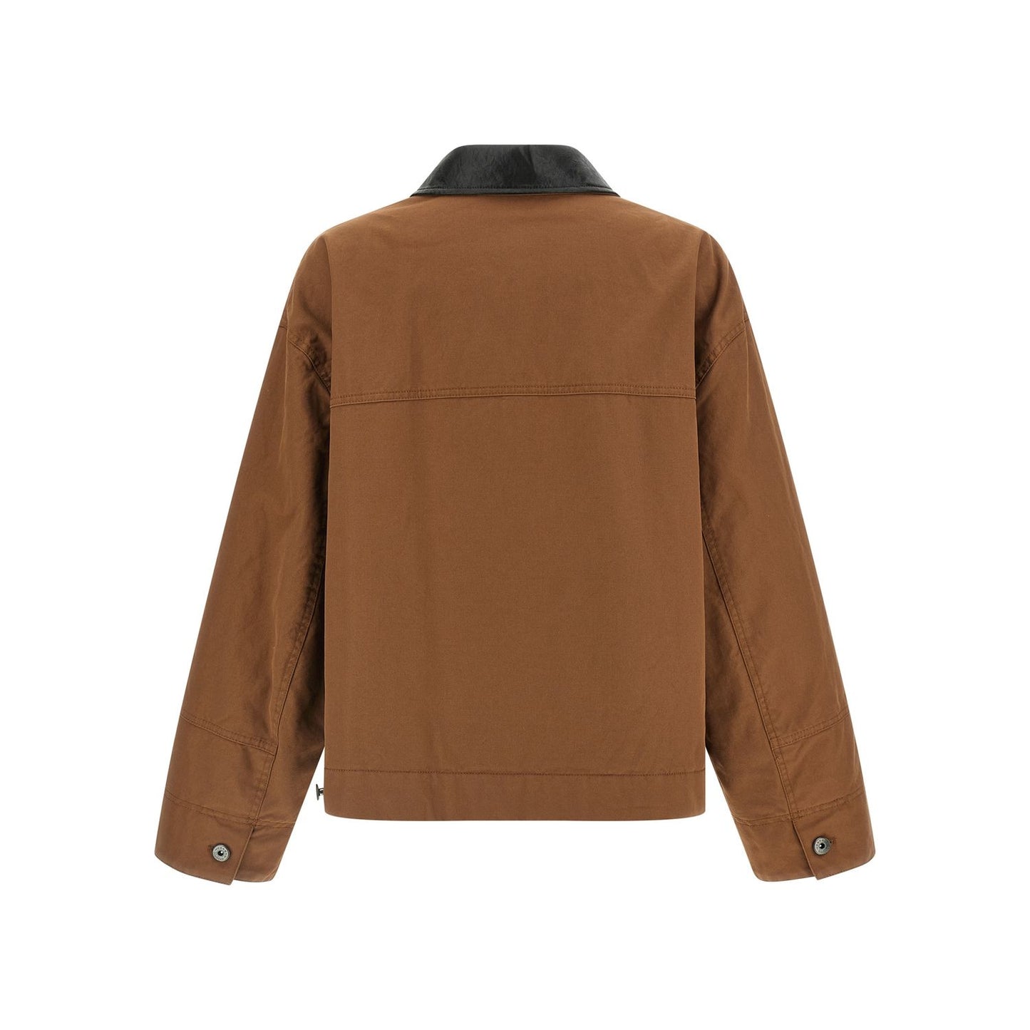 Max Mara Brown Cotton Full-Length Jacket