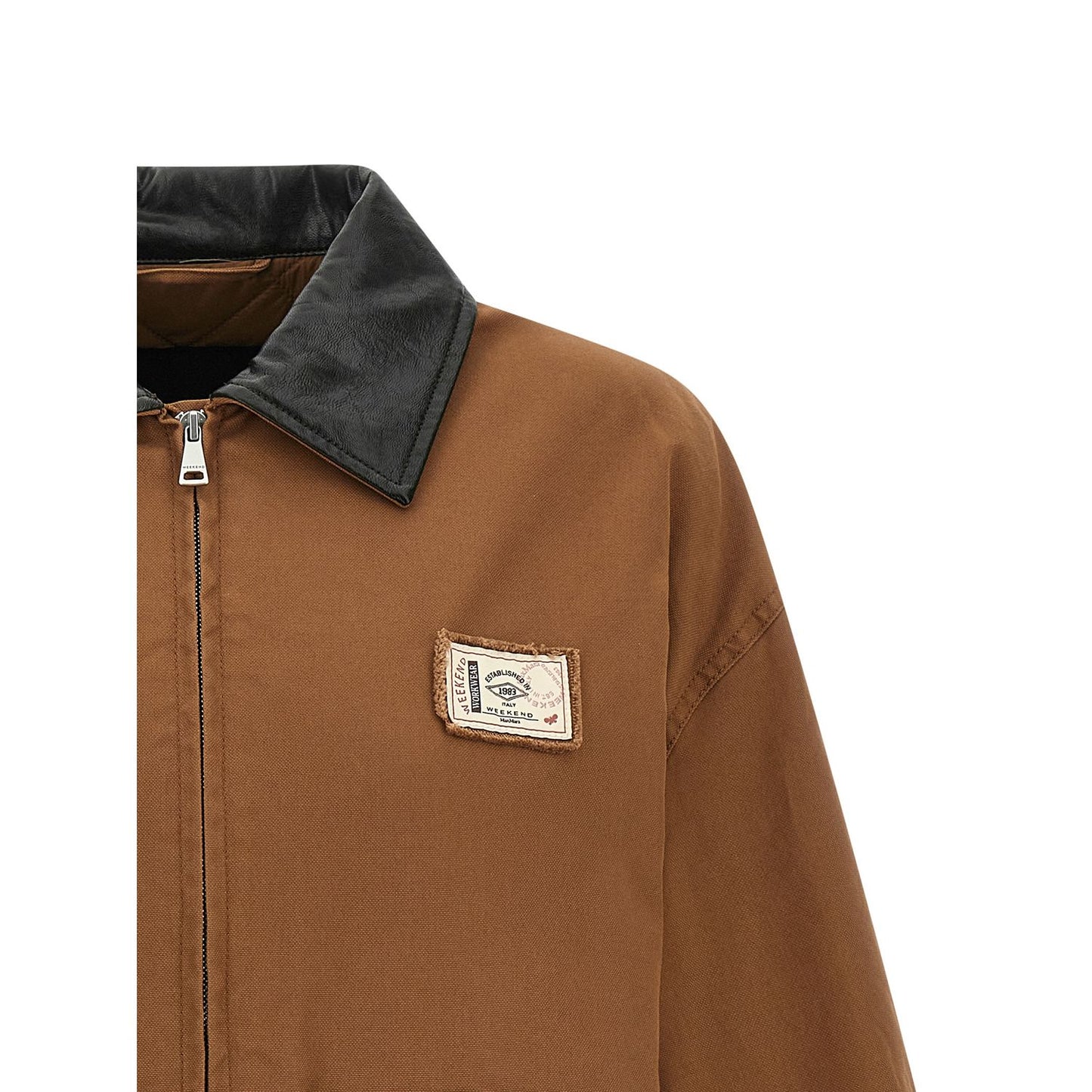 Max Mara Brown Cotton Full-Length Jacket