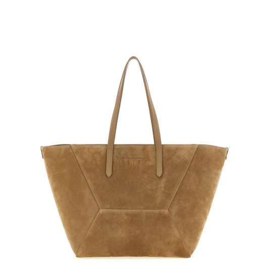 Brunello Cucinelli Brown Calfskin Shoulder Bag