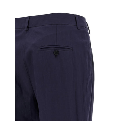 Alberto Biani Blue Cotton Pants