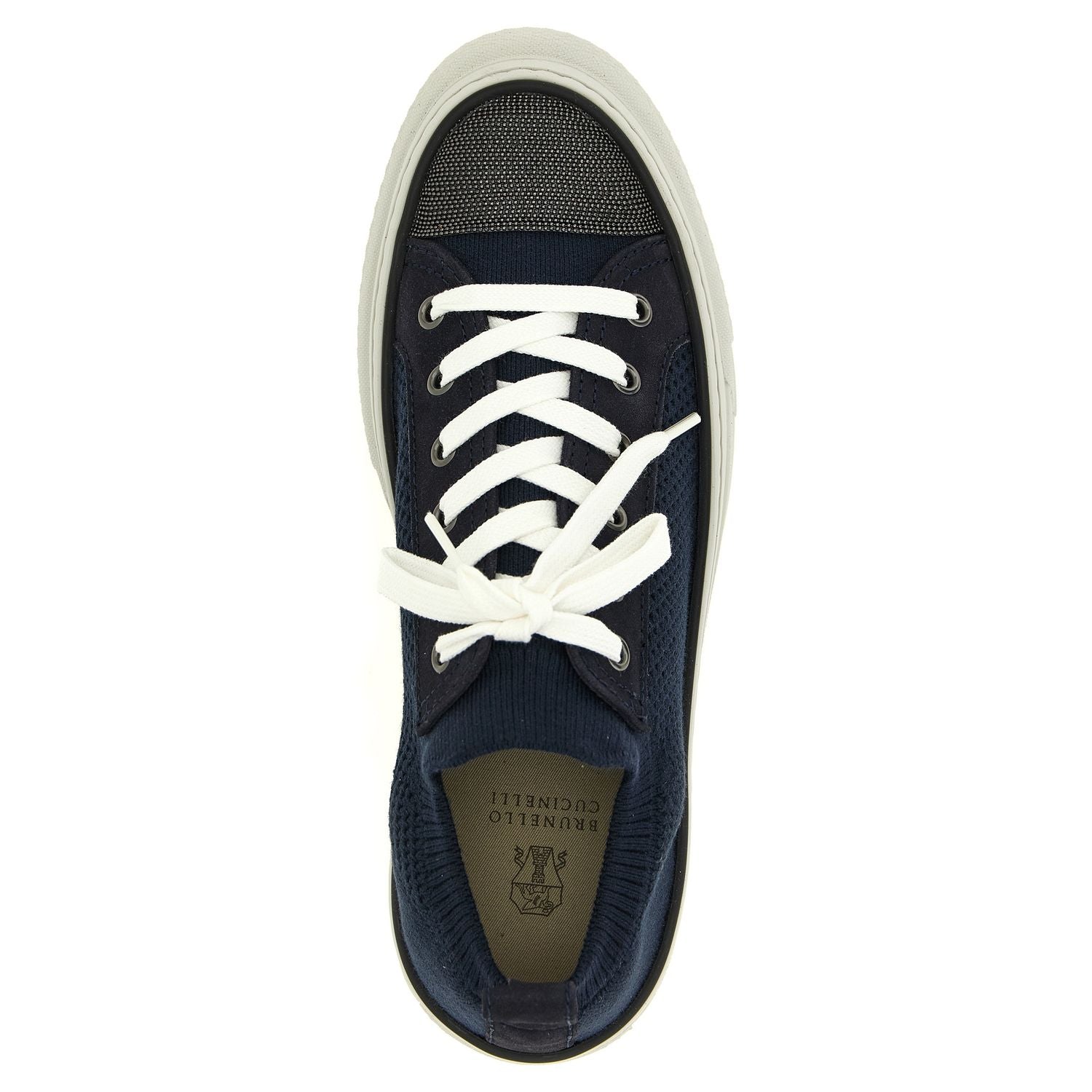 Brunello Cucinelli Blue Cotton Low Top Sneakers