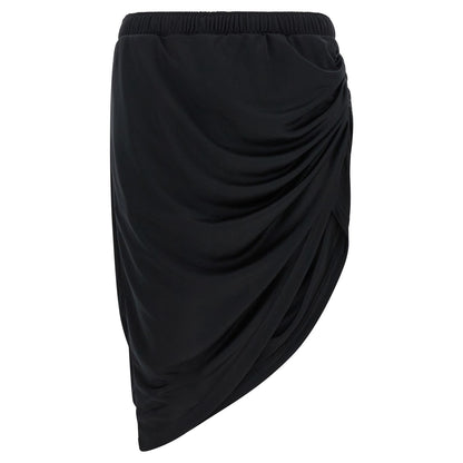 Courrèges Black Polyester Long Skirt