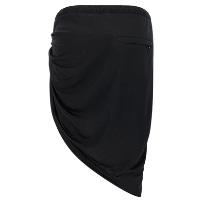 Courrèges Black Polyester Long Skirt