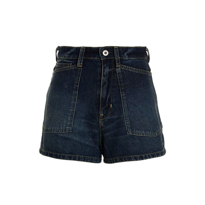 Kenzo Blue Cotton Bermuda Shorts