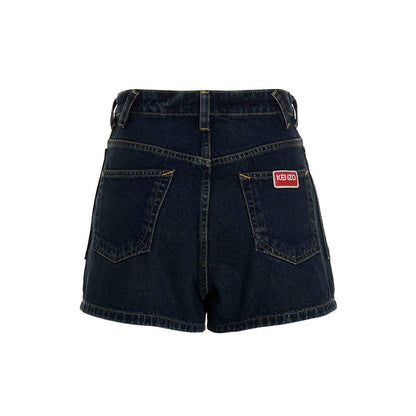Kenzo Blue Cotton Bermuda Shorts