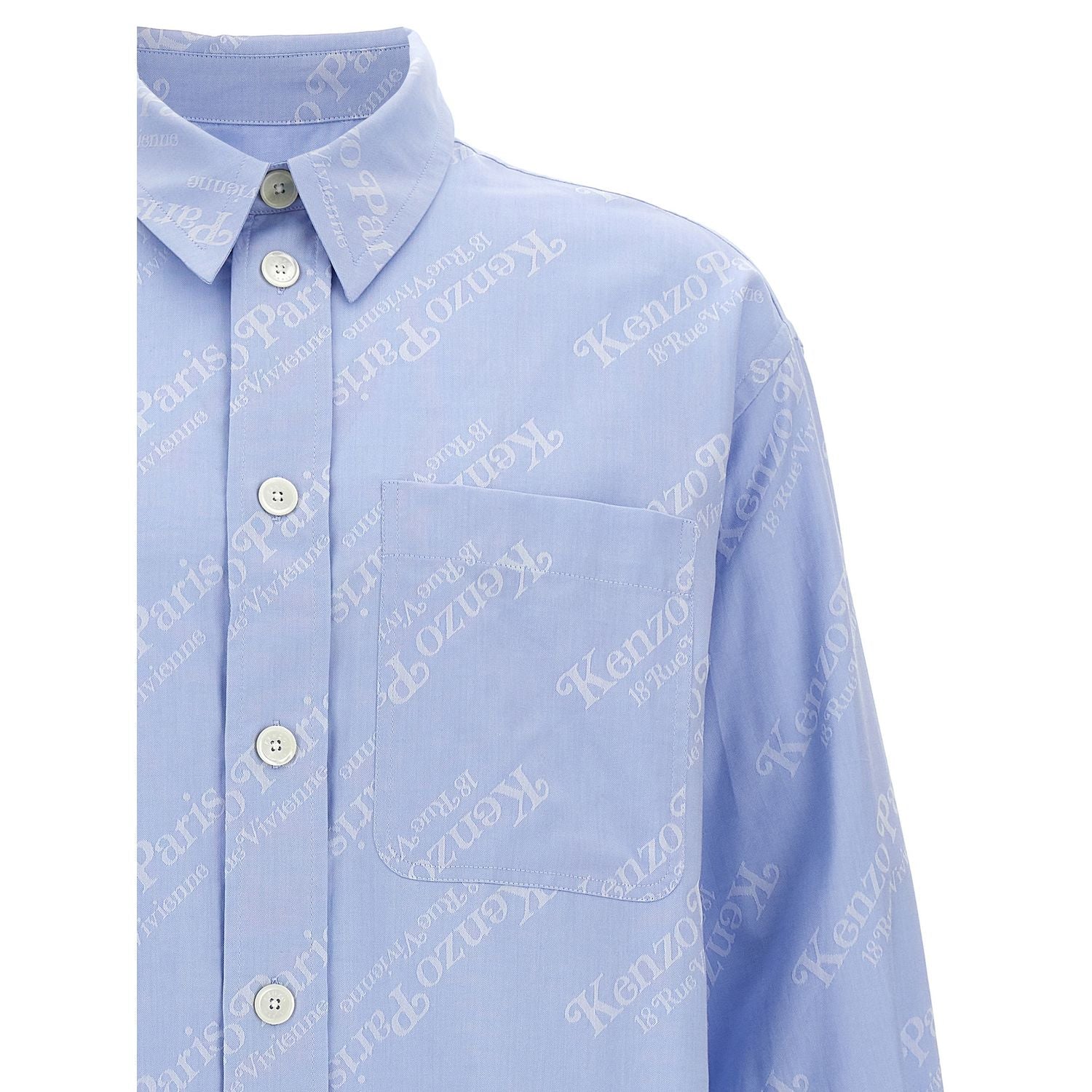 Kenzo Blue Cotton Blouse