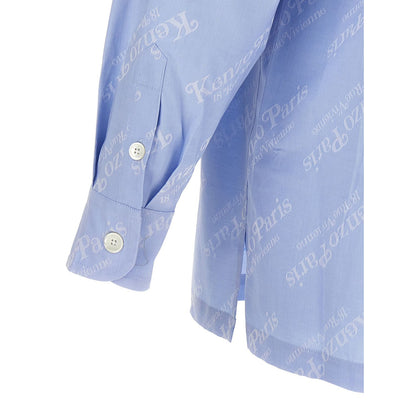 Kenzo Blue Cotton Blouse