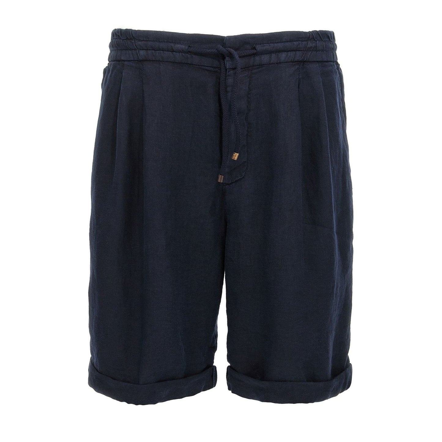 Brunello Cucinelli Blue Linen Bermuda Shorts