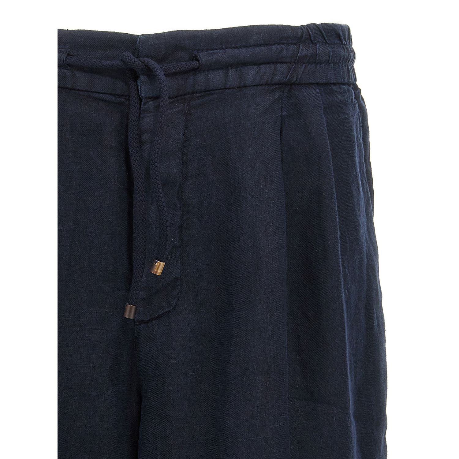 Brunello Cucinelli Blue Linen Bermuda Shorts