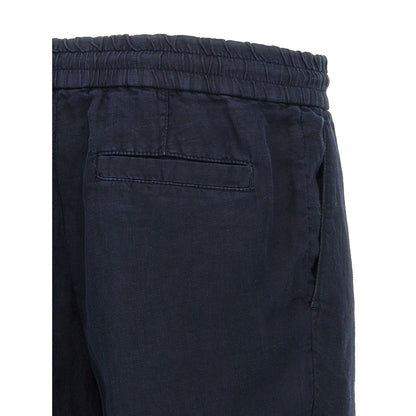 Brunello Cucinelli Blue Linen Bermuda Shorts