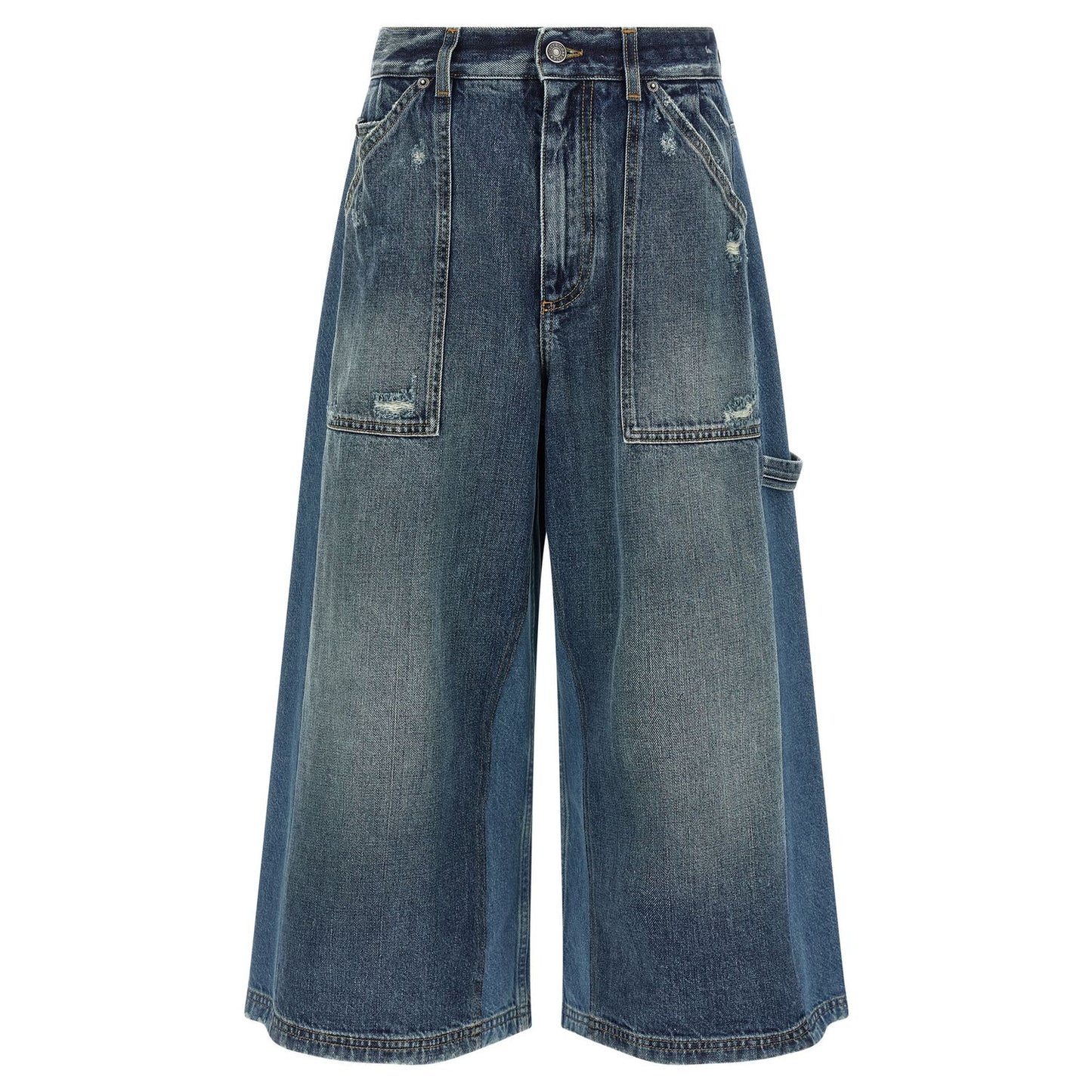 Dolce & Gabbana Blue Cotton Bermuda Shorts