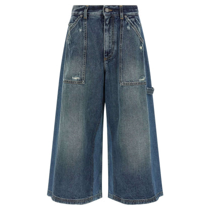 Dolce & Gabbana Blue Cotton Bermuda Shorts