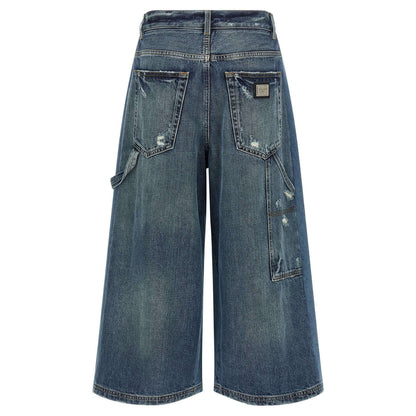 Dolce & Gabbana Blue Cotton Bermuda Shorts