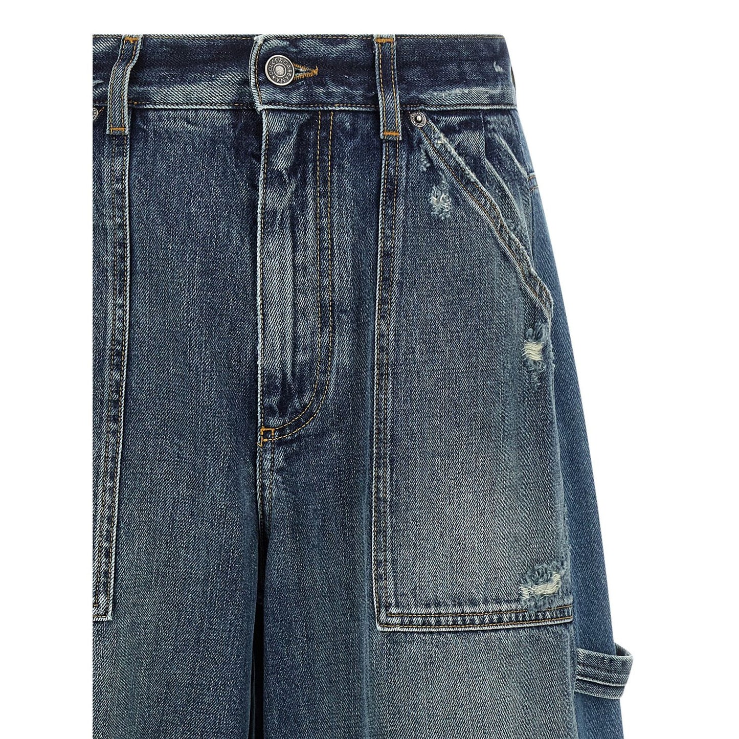 Dolce & Gabbana Blue Cotton Bermuda Shorts