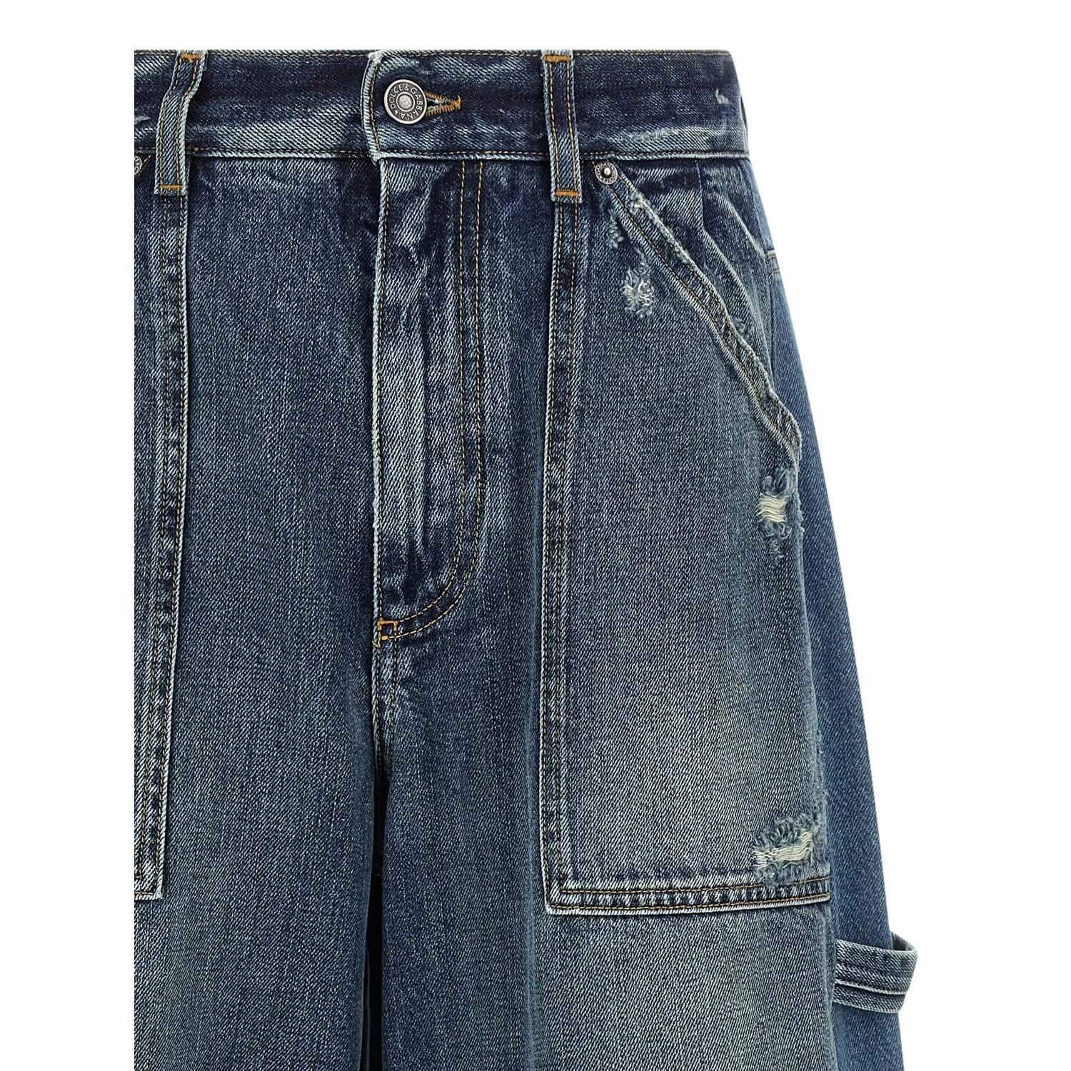 Dolce & Gabbana Blue Cotton Bermuda Shorts