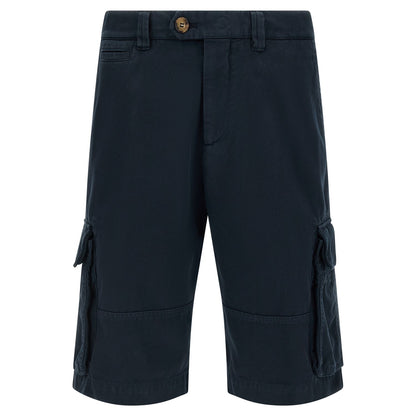 Brunello Cucinelli Blue Cotton Bermuda Shorts