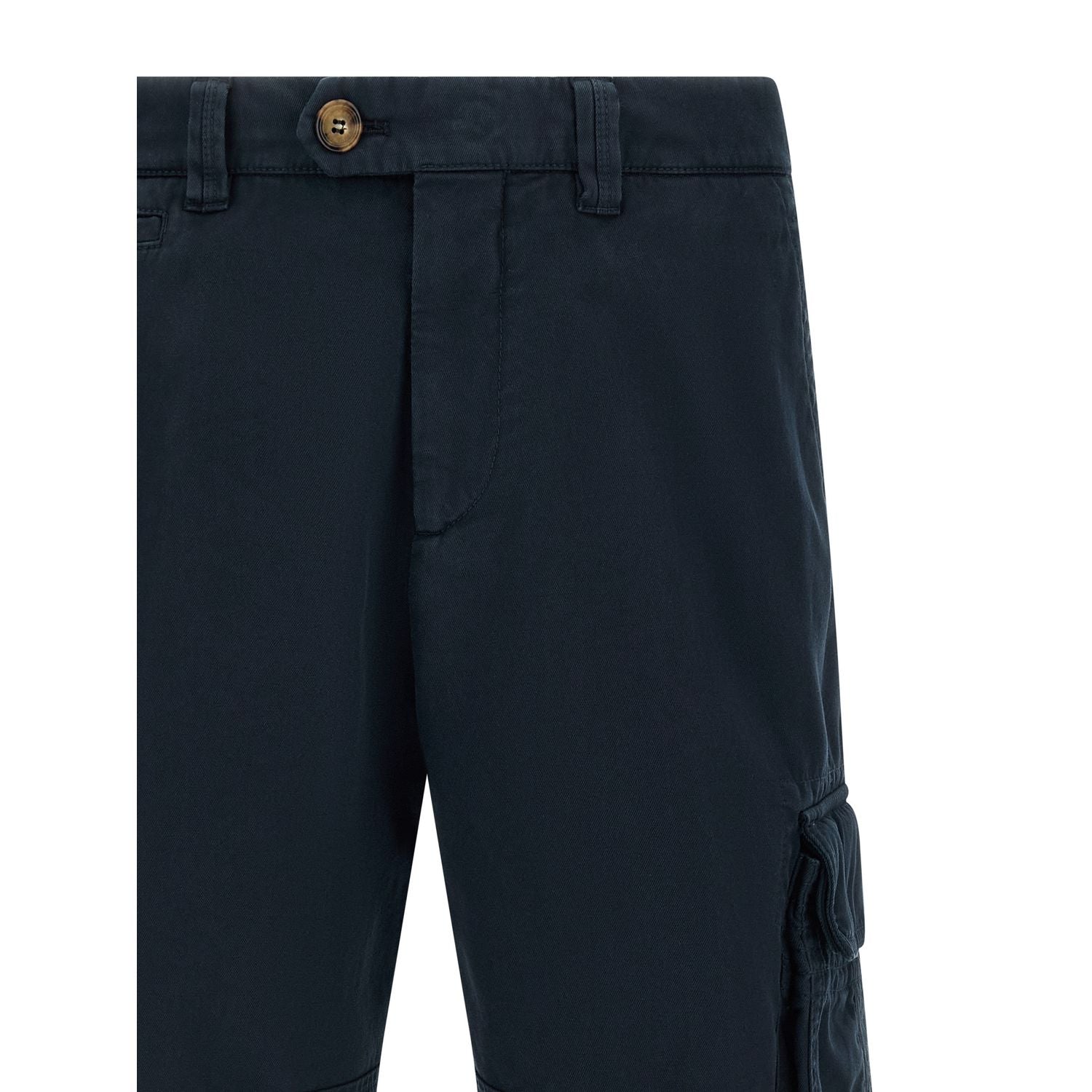 Brunello Cucinelli Blue Cotton Bermuda Shorts