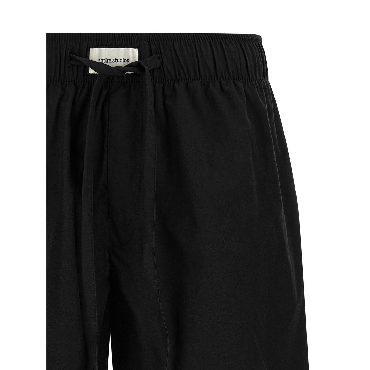 Entire Studios Black Cotton Bermuda Shorts
